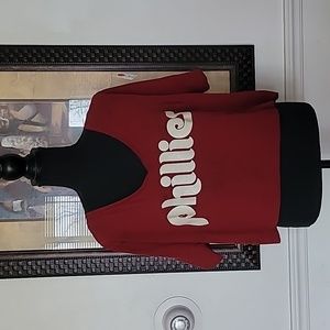 Victoria Secret Phillies Distressed Crop Top Sz M